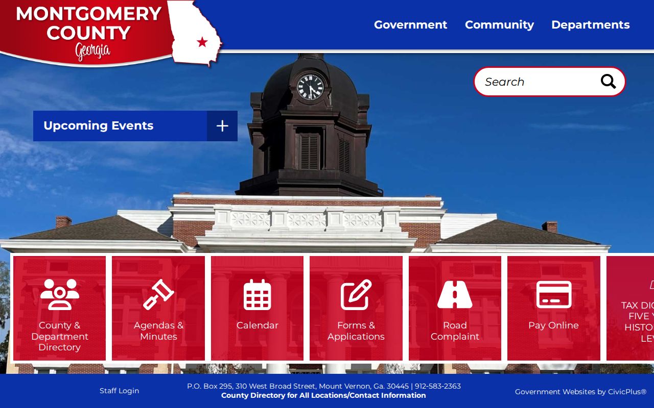 Montgomery County government home page and county navigation