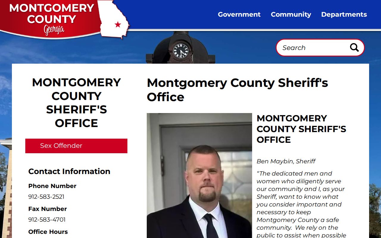 Montgomery County Sheriff’s Office divisions and public contact information